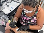 Foto Luara Monteiro, instrutora do Workshop de Tatuagem